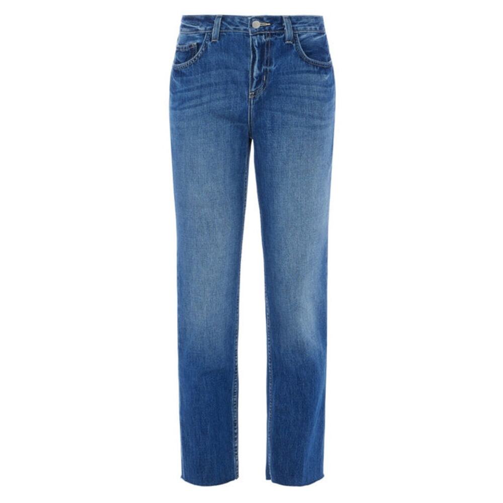 L'Agence Milana Low rise Raw Hem Crop Wide Leg Jeans